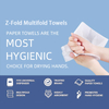 Z-Fold 225x225mm 40g 200 Sheets 100% Virgin Wood Pulp Multifold Paper Towels