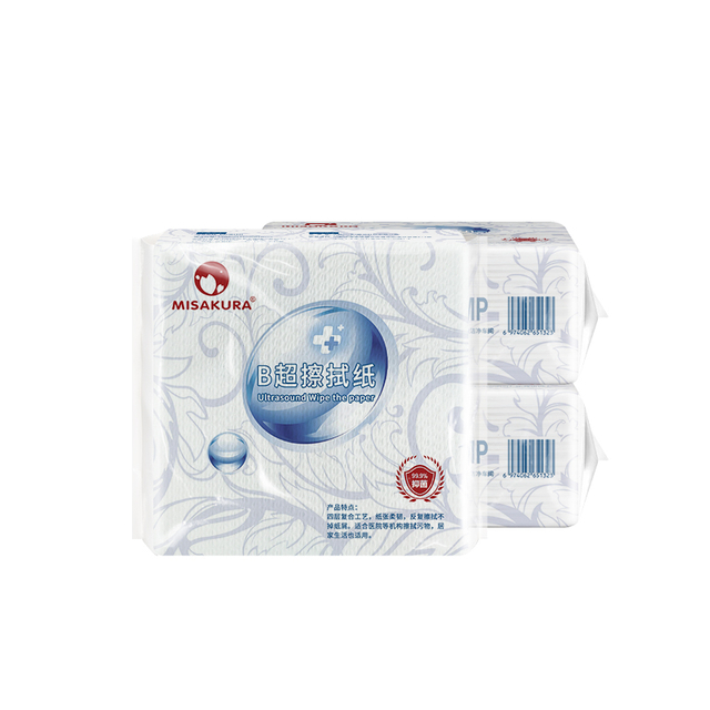 230x230mm 18gsm Virgin Pulp Disposable Medical Ultrasound Wiping Paper